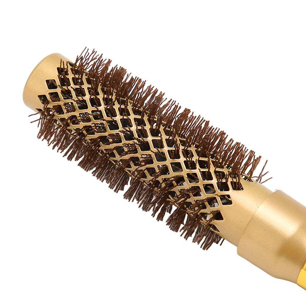 Runde Haarbürste Schnelltrocknend Verhindert Statik Negativ-Ionen Runde Föhnbürste mit Aluminiumgriff für Salon und Zuhause