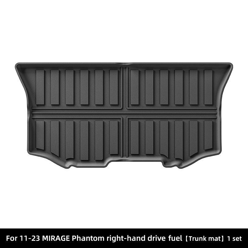 Eco-Friendly TPE Floor Mats for Mitsubishi Mirage Models 2011-2023, Including Trunk Mat