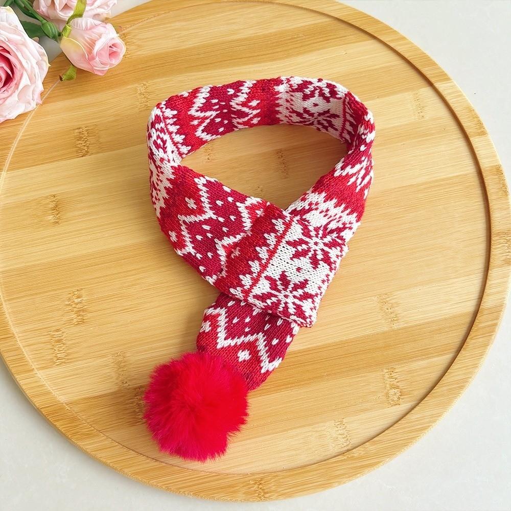 Christmas Pet Neck Warmer Winter Cat Scarf Hat Cozy Small Dog Accessories for Puppy Kitten