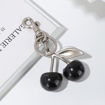 2024 Cherry Pendant Women's Fashion Keychain - Trendy Light Luxury Bag and Car Charm