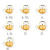 Multifunction Stovetop Tea Pot Aluminum Coffee Pot Ergonomic Handle Gold Water Kettle  Travel