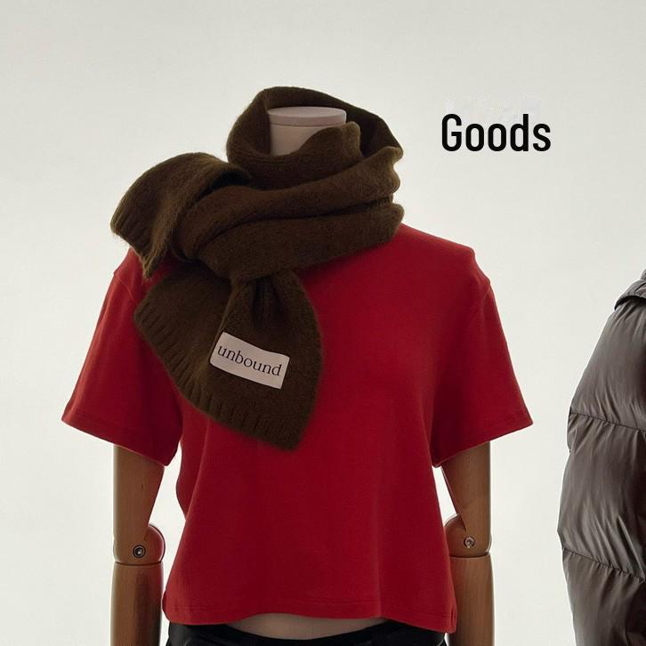 Highly Recommended! Korean Dongdaemun Knitted Wool-Blend Scarf - Winter Solid Color Korean Style Neckwear