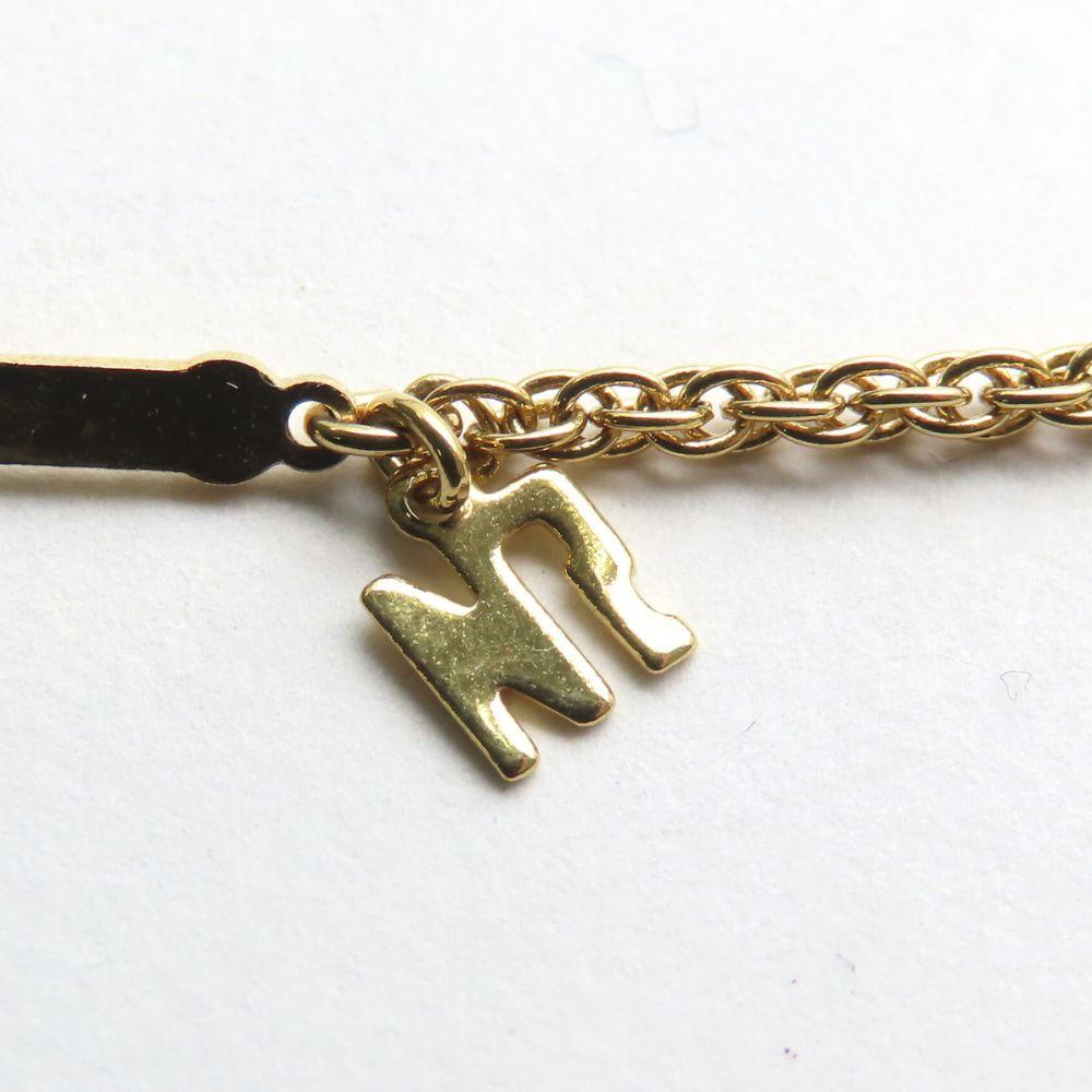 Used NINA RICCI Necklace metal/Rhinestone 16.9g gold Cube