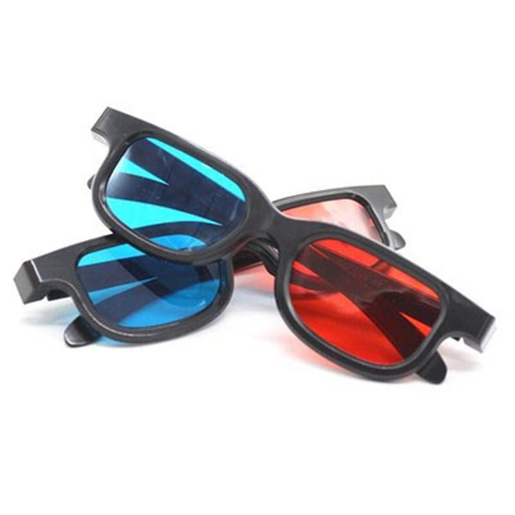 PC New Black Frame Universal 3D Glasses Plastic / Oculos / Red Blue Cyan 3D Glasses Anaglyph 3D Movie Game DVD Viewing / Cinema