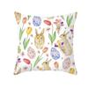 Spring Home Decor Cushion Cover Happy Easter Eggs Rabbit Decorative Pillow Covers Flowers Bunny Printed Throw Pillowcase 45x45cm
