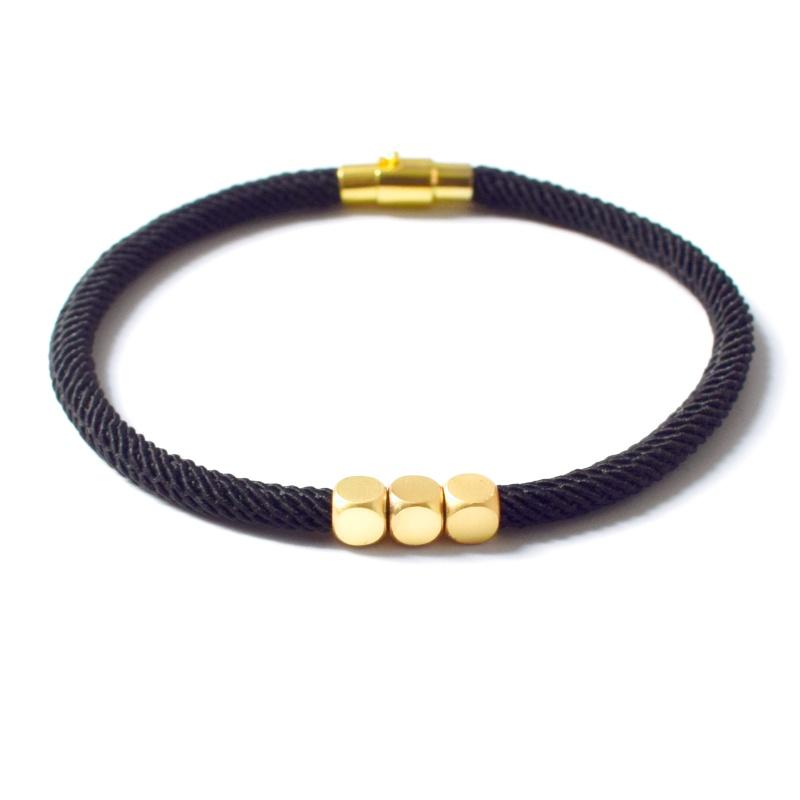 Nouveaux Bracelets Chaîne Corde Milan pour Femmes Hommes Breloque Perle Transfert Bracelet Couple Boucle Magnétique de Luxe Bijoux Cadeau Vente en Gros