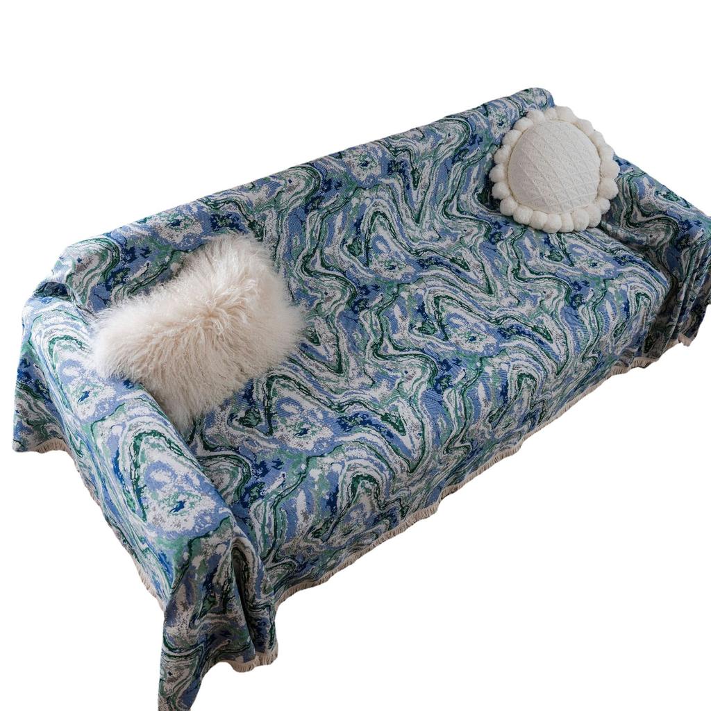 Sofa Towel American Rural Anti-hair Grab Flower Jacquard Thick Retro Sofa Cover