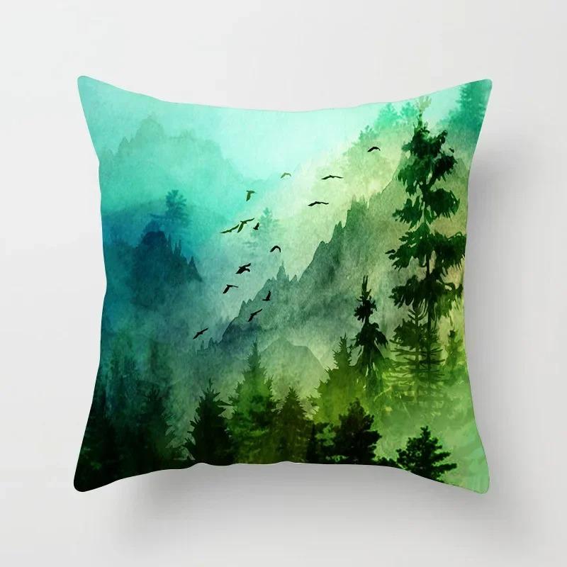 Geometric Blue Nordic Cushion Pillowcase Scandinavian Pillowcase