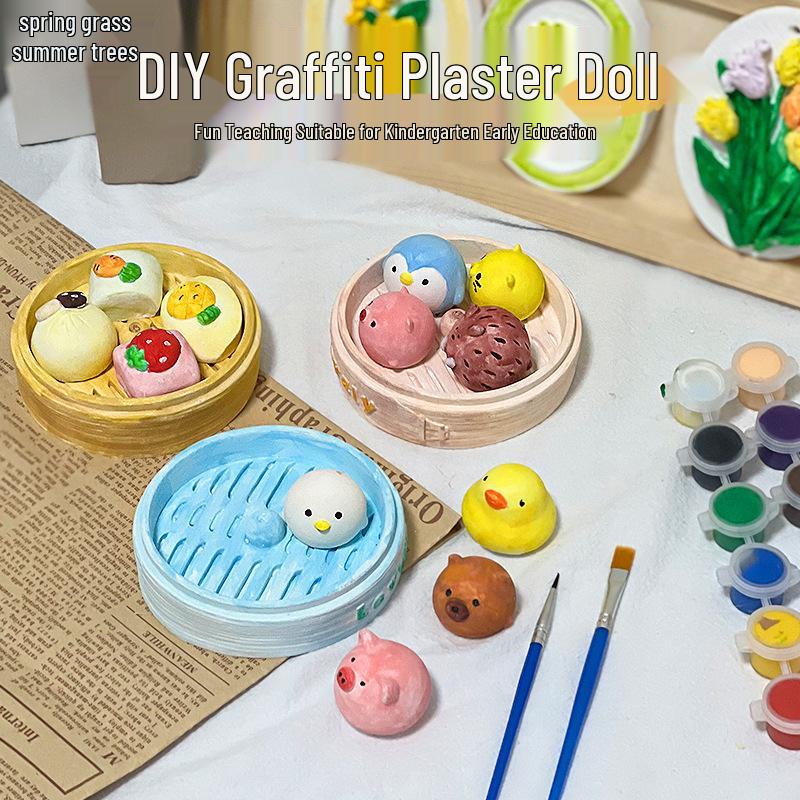 Mini Plaster Doll DIY Coloring Kit – Handmade Creative Toy & Gift Ornament