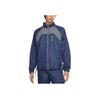 Nike Color Block Stand Collar Zip Long Sleeve Waterproof Jacket Men Jackets Dark-Blue DJ9743-414