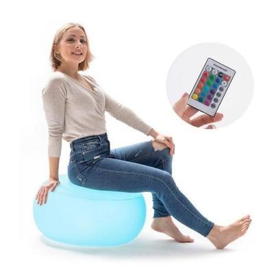 Inflatable Armchair - - Round - Multicolor LED - Water Resistant - Portable