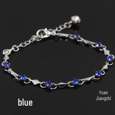 Bracciale in lega di diamante coreana argentata regolabile da donna - Senza sbiadire, Design elegante