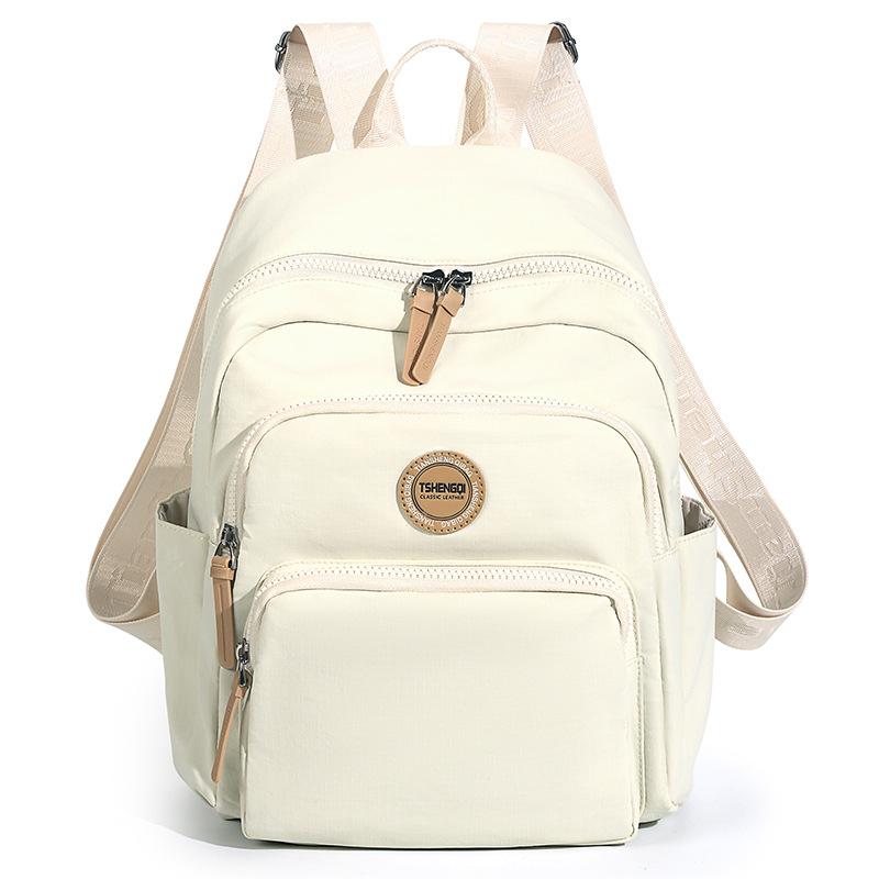 Minimalist Nylon Backpack for Women Large Capacity School Bag Casual Travel Daypack Purse