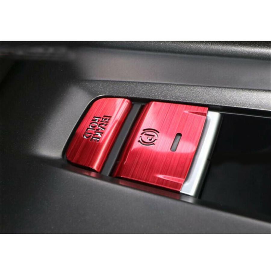 2Pcs Aluminum P Gear BRAKE HOLD Button Cover Trim For Honda Accord 2018-2019 Red