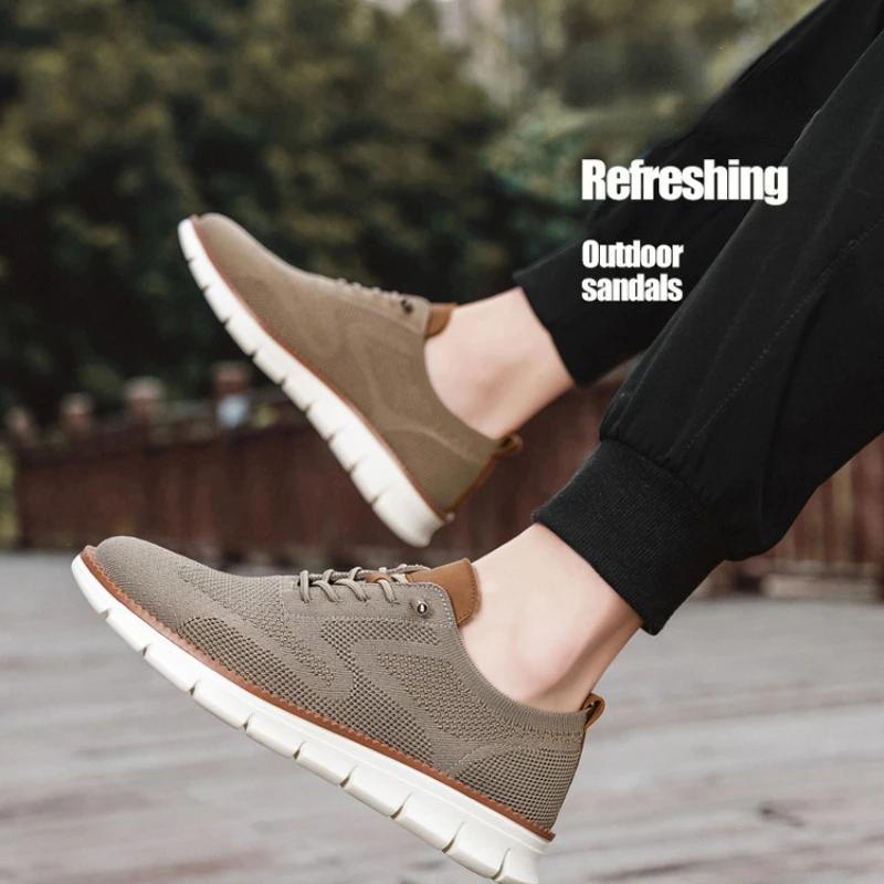 Brand Casual Shoes for Men Fashion Men's Large-size Loafers Breathable Lightweight Male Social Shoes Male Falts Chaussure Hommes