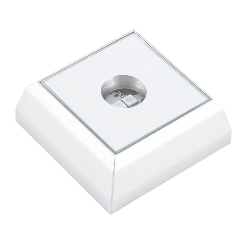 2er-Pack Batteriebetriebene LED-Lampenbasis 2 LEDs LED-Halter Ständer Beleuchteter Display-Ständer Schmuckdisplay