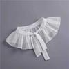 Trendy Removable Lace Frill False Collar Laced Up Versatile Fake Collar Clothing Detachable Collar Dress Shirt Decoration