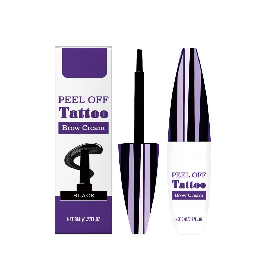 8ml Tearable Liquid Eyebrow Pencil Waterproof And Sweat-proof Tear-off Film Natural Hair Ultra-fine Brush Strokes Long-lasting And No Makeup