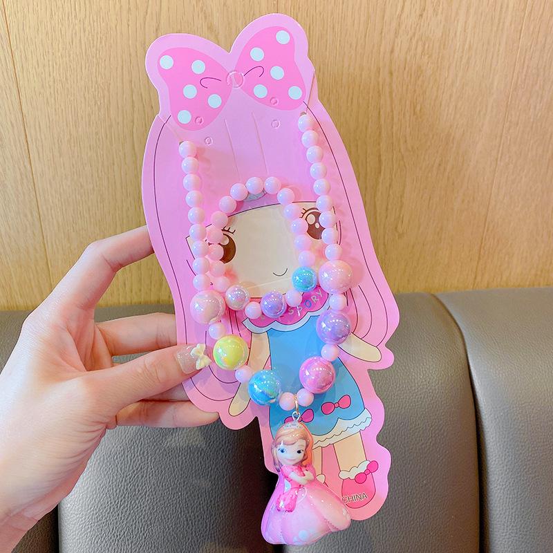 

Розовый набор принцессы ЛинаБелл для девочек: Ожерелье, кольцо, серьги и браслет