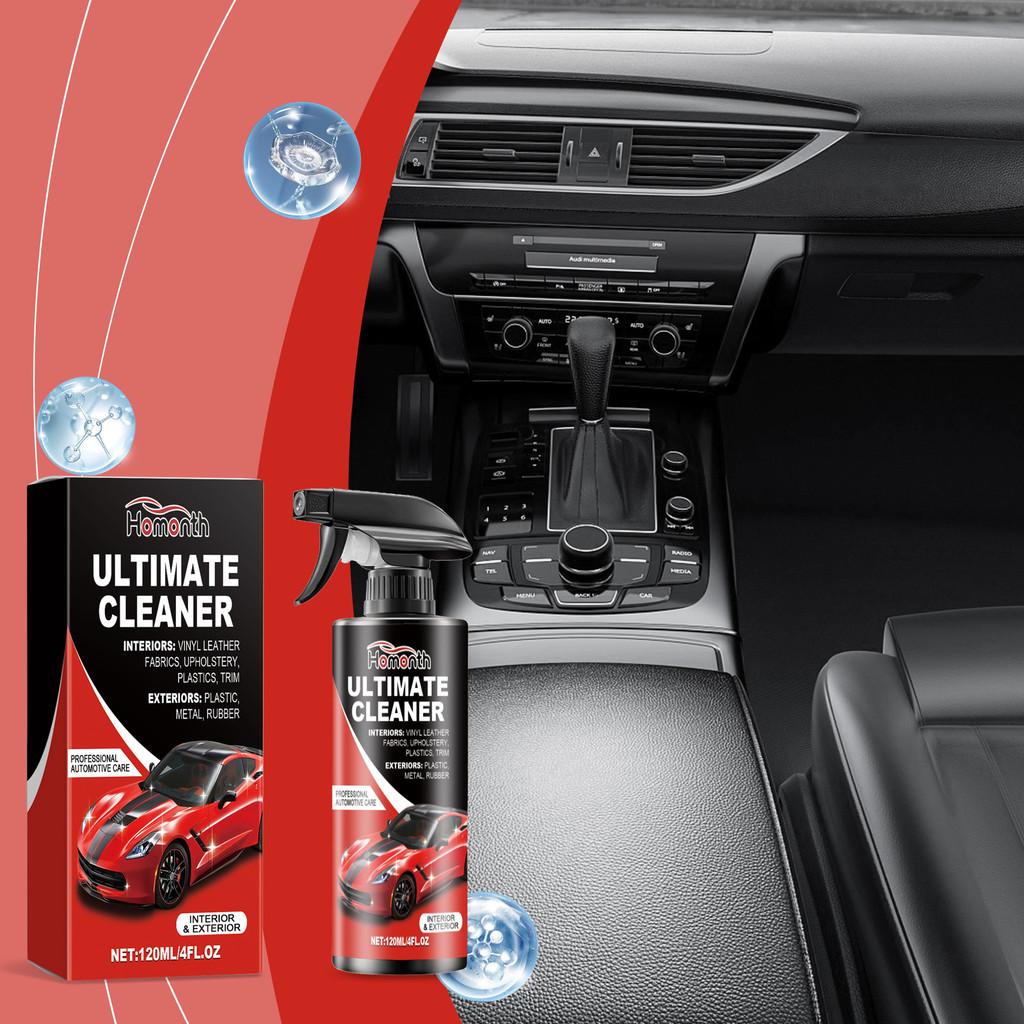 Homonth Nettoyant pour taches intérieures de voiture 120 ml Nettoyant multifonctionnel pour cuir et tableau de bord