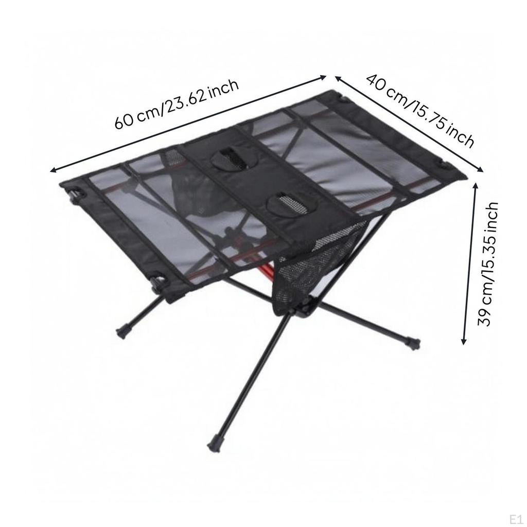 Mesh Camping Table Compact Foldable Panel Pocket Outdoor Gear
