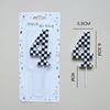 Checkerboard Number 0-9 Candle Birthday Party Decoration Black and White Checkered Card Number Candle