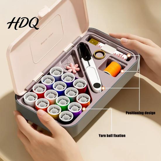 Needle Storage Box 40Pcs/Set Portable Sewing Tools Kit with Box Thread Needle