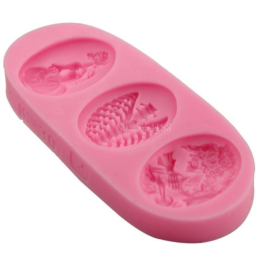 Halloween Scary Human Skeleton Silicone Fondant Soap 3D Cake Mold