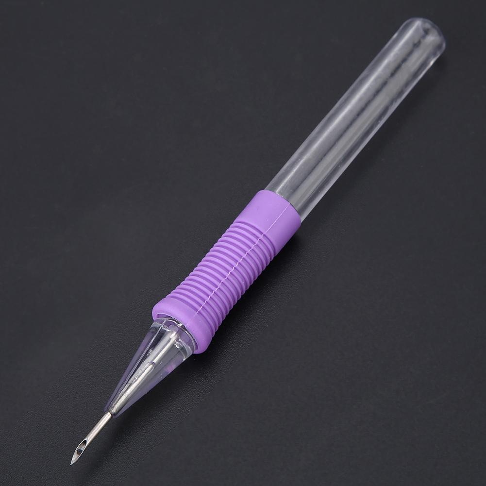 DIY Embroidery Tool Stitch Pen Stitching Punch Pins Stitch Hand Sewing Needles Accessories