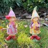 2pcs Cute Garden Couple Sculpture Resin Miniatures Figurine Boy and Girl Statue  Flowerpot