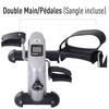 Mini exercise bike for legs arms fitness device with LCD screen dim. 39L x 40W x 31H cm silver