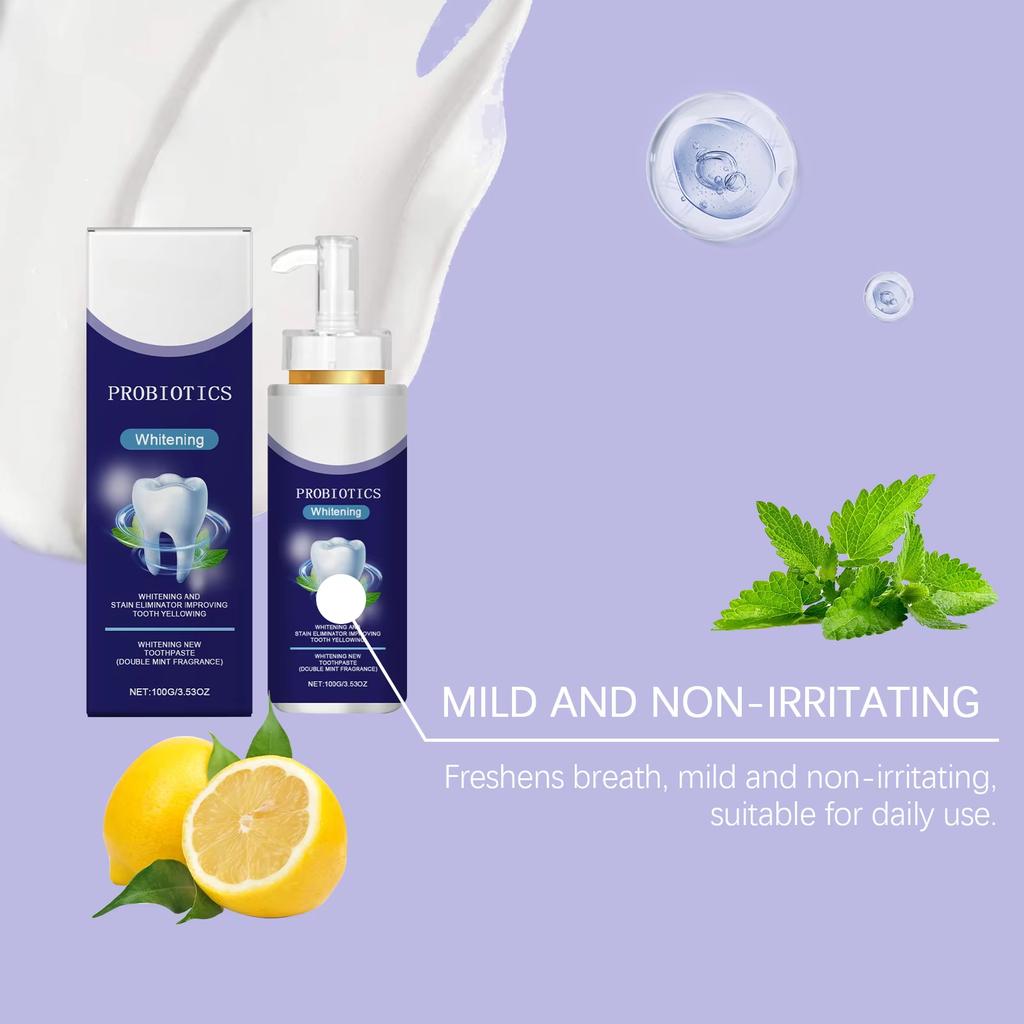 Tandkräm Känsliga tänder Blekning Fläckar Melaninborttagning Stärker emaljen Frisk mintsmak Vita tänder Rengöring Tandköttsvård