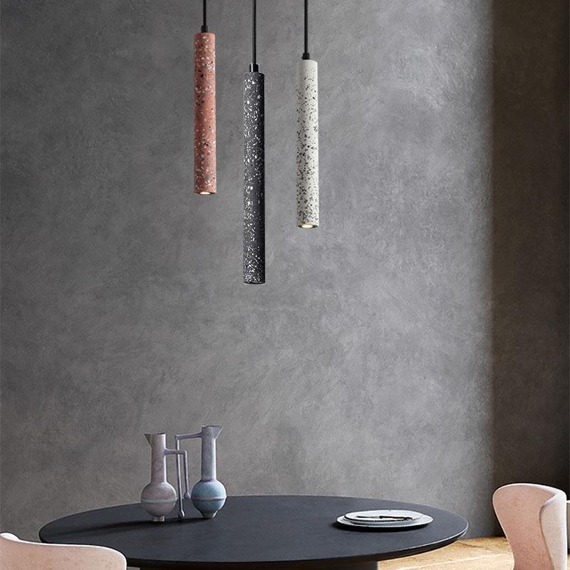 Minimalist Terrazzo Cement Pendant Light for Coffee Shops & Bedrooms