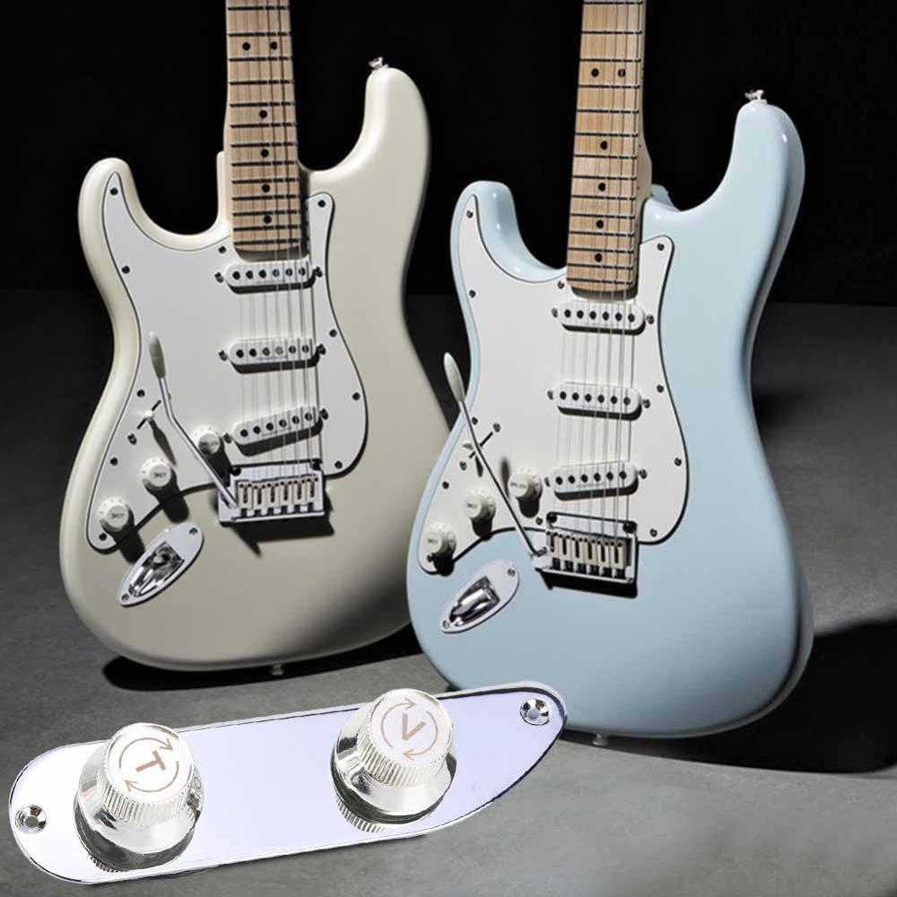 2PCS Silver Prewired Guitar Control Plate Metal Guitar Parts Guitar Accessories  Electric Guitar