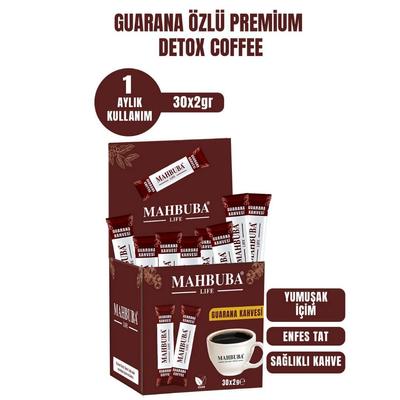 Mahbuba Premium Detox Diet Slimming Coffee with Guarana Extract Energy All Day Long 30x2gr 1 Month