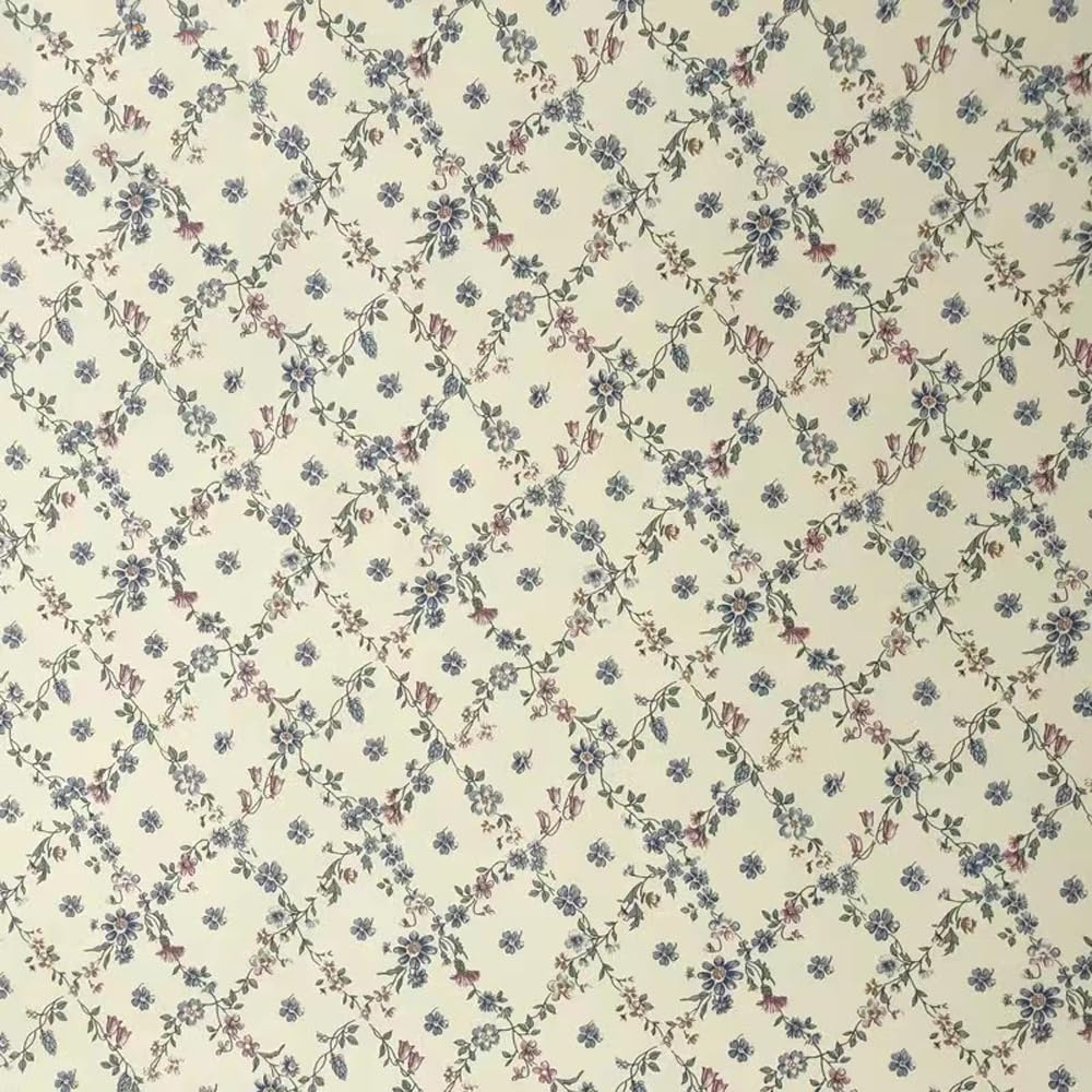 Self Adhesive Yellow Floral Shelf Liner Contact Paper for Dresser Cabinets Walls Backsplash Furniture Decal 17.7x197 Inches