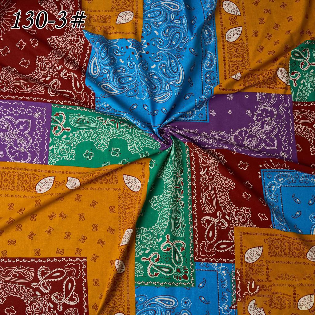 145x100cm Cotton Linen Small Floral Printed Fabric For Women's Clothing, Decorative Fabric DIY Handmade Sewing Cloth Fabric