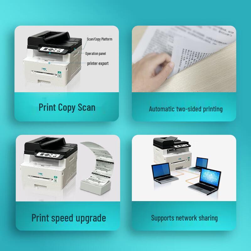 LANXUM A4 Black & White Multifunction Laser Printer (GA7029dn) CN plug (adapter included)