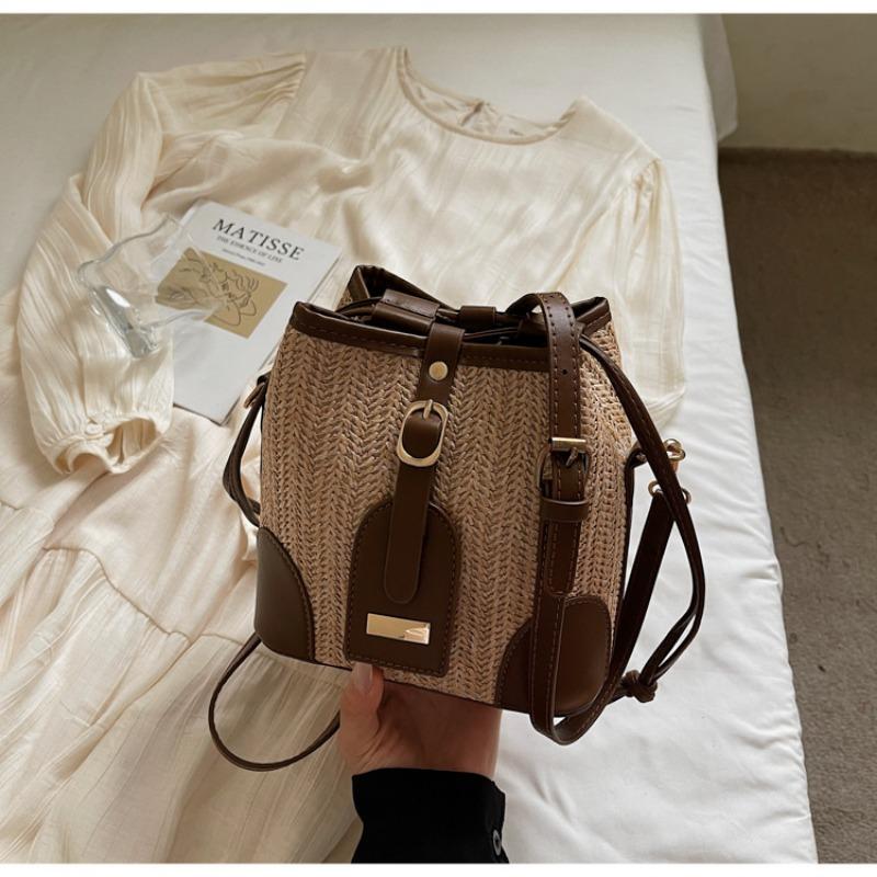 Casual Knitting Women's Shoulder Small Bag Women's Popular New Trendy Fashion Messenger Bucket Bag