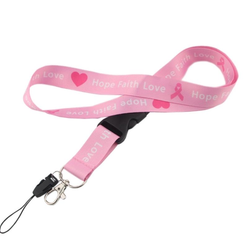 5pcs Support Phone Holder Ribbon Lanyard Neck Strap Quick Release Buckle for Keys and Phones Awareness Accessories
