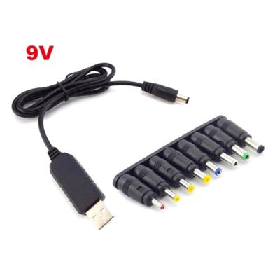 Cable de alimentación USB a CC de 5 V, 9 V y 12 V para enrutador, altavoz, cable de carga con conector USB a CC, adaptador de conector de cable de alimentación