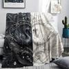 1Pc Black&White Swan Print Flannel Blanket, High quality Comfortable for All Seasons, Home Decor, Warmth and Comfort, Perfect for Christmas Gifts W33