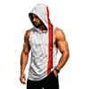 Men's Sleeveless Hoodie Muscle Fit Gym Tank Top Breathable Quick Dry Workout Vest for Fitness Training