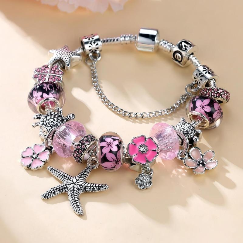 Panjia Bracelet Stylishdiy Beaded Bracelet Copper Alloy Multi-element Rhinestone Fashiontrendy Women's Bracelet