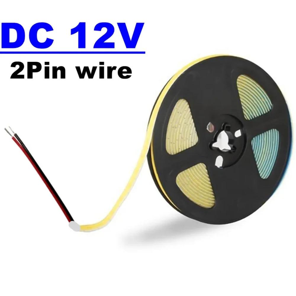 DC 5V 12V USB LED COB bandă 400 leduri/m 5mm alb alb cald LED bandă de lumină 1- 10m LED șir de lumină TV fundal de iluminat bandă decor lampă