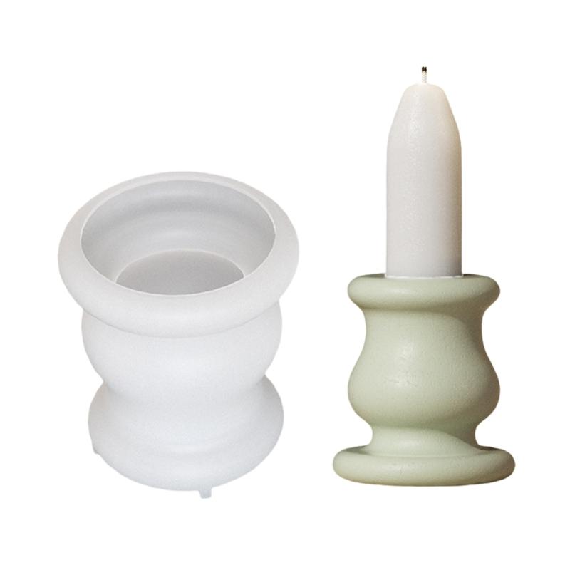 

Silicone Crafting Mold Distinctive Round Shape Candle Holders Moulds Silicone Texture Suitable for Handmade Present