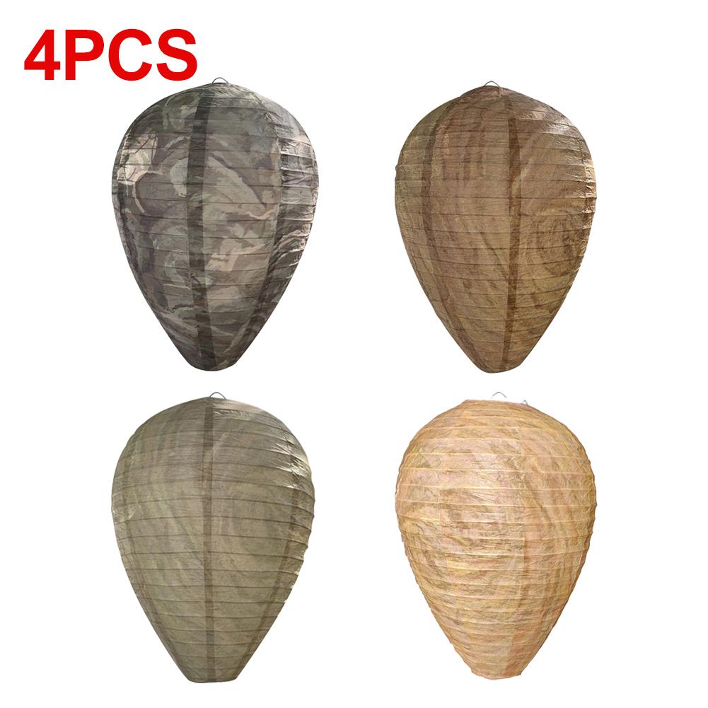 2-5pcs Hanging Wasp Deterrent Paper Hornet Fake Wasp Nest Repellent Hornets Safe Fake Trap Safe Garden Repellent Trap for Yard