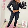 2024 European and American women's clothing new products in stock, cross-border e-commerce trend fashion black PU zipper short jacket women