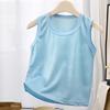 Children's Fashion Solid Color Tank Top Sleeveless Casual Loose Fit Breathable Mesh Vest Summer Shirt for Kids Boys Girls