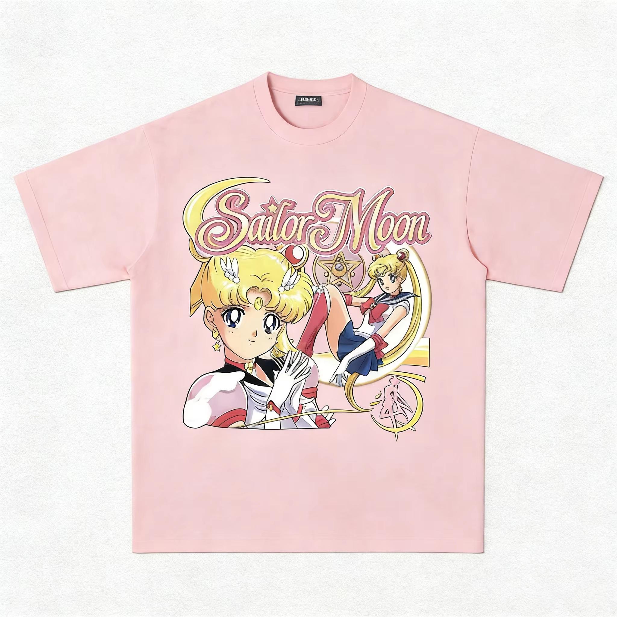 

New Pretty Soldier Girl Tshirt Womens Summer Cartoon Print Top Large Size Pure Cotton Short Sleeve Shirt 3XL